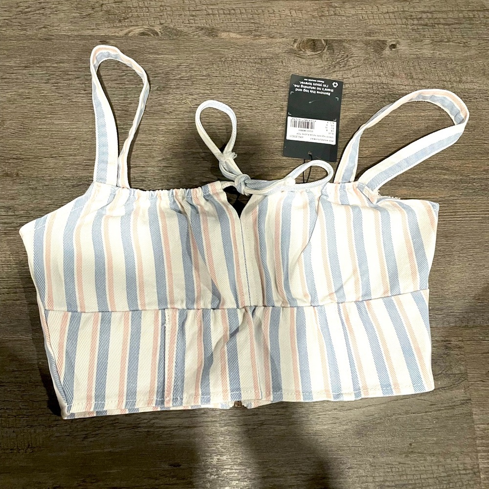 jean material crop top